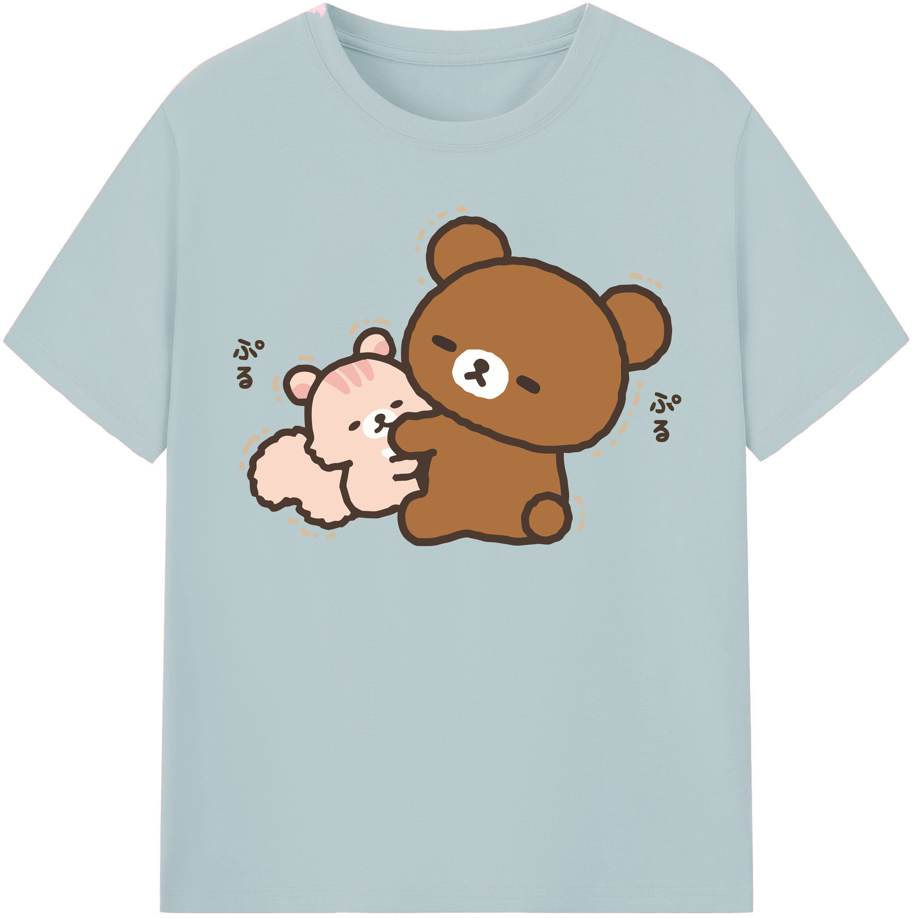 （画像用） リラックマ リラックマ キイロイトリ Rilakkuma Korilakkuma Kiiroitori 綿100％半袖Tシャツ（フロントプリント）
